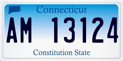 CT license plate AM13124