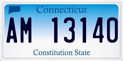 CT license plate AM13140