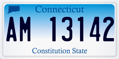 CT license plate AM13142