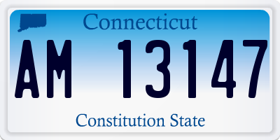 CT license plate AM13147