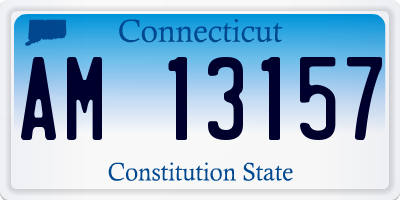 CT license plate AM13157