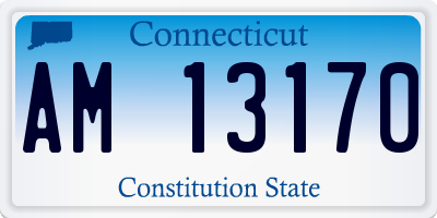 CT license plate AM13170