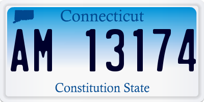 CT license plate AM13174