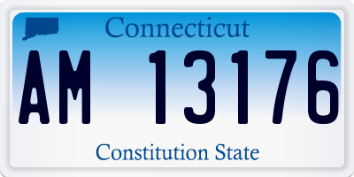 CT license plate AM13176