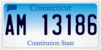 CT license plate AM13186