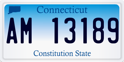 CT license plate AM13189