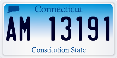 CT license plate AM13191