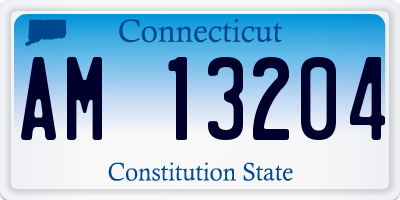 CT license plate AM13204