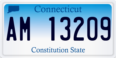 CT license plate AM13209