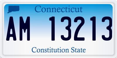 CT license plate AM13213