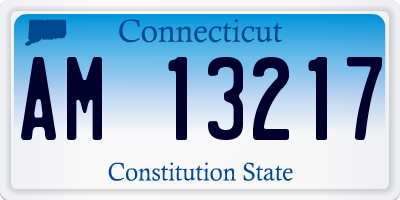 CT license plate AM13217