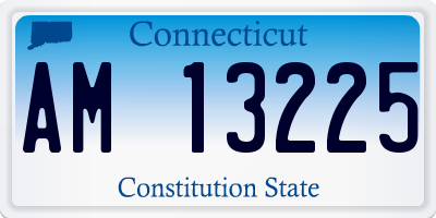 CT license plate AM13225