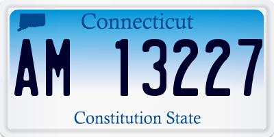 CT license plate AM13227