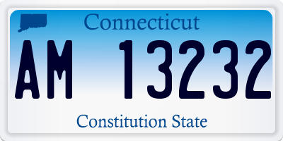 CT license plate AM13232