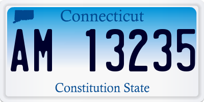 CT license plate AM13235