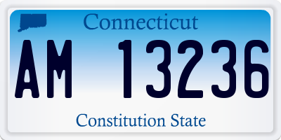 CT license plate AM13236
