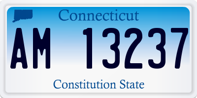 CT license plate AM13237