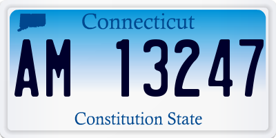 CT license plate AM13247