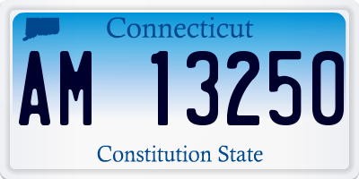 CT license plate AM13250