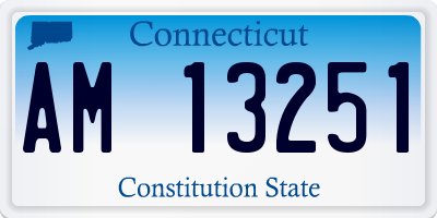 CT license plate AM13251