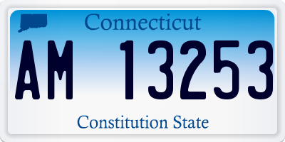 CT license plate AM13253