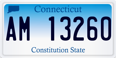 CT license plate AM13260
