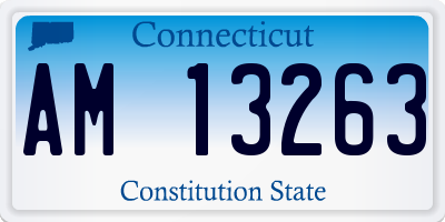 CT license plate AM13263