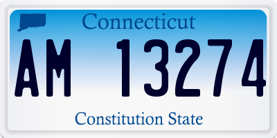 CT license plate AM13274