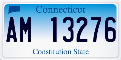 CT license plate AM13276