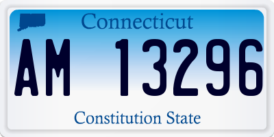 CT license plate AM13296
