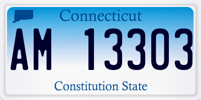 CT license plate AM13303