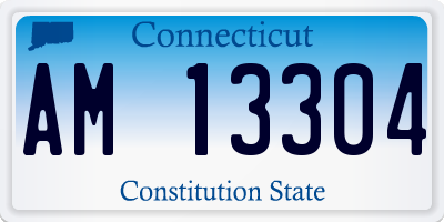 CT license plate AM13304