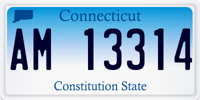 CT license plate AM13314