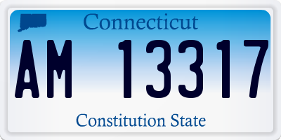 CT license plate AM13317
