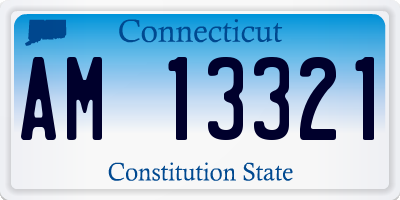 CT license plate AM13321