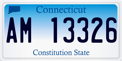 CT license plate AM13326