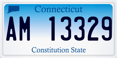 CT license plate AM13329