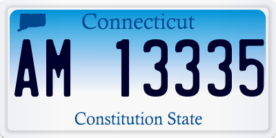 CT license plate AM13335