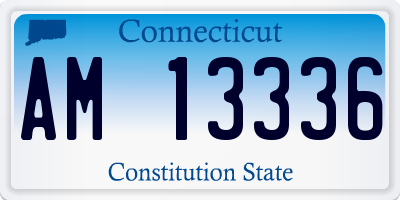 CT license plate AM13336
