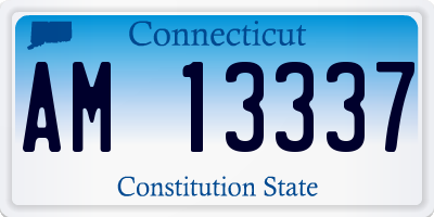 CT license plate AM13337