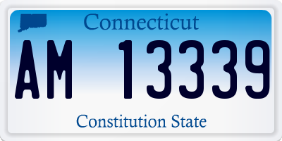 CT license plate AM13339