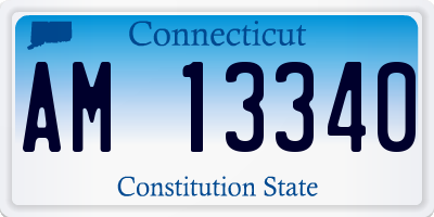 CT license plate AM13340