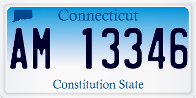 CT license plate AM13346