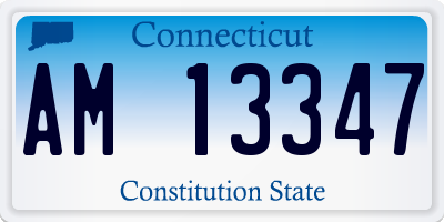 CT license plate AM13347