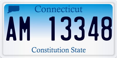 CT license plate AM13348