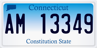 CT license plate AM13349