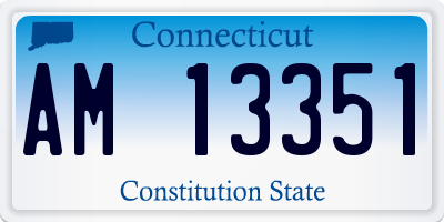 CT license plate AM13351