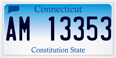 CT license plate AM13353
