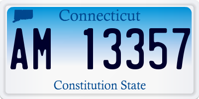 CT license plate AM13357