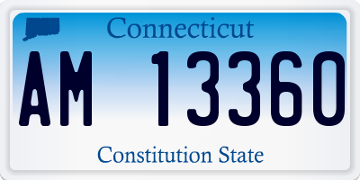 CT license plate AM13360